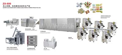 ZX-680 夾心奶糖、泡泡糖自動(dòng)成形生產(chǎn)線